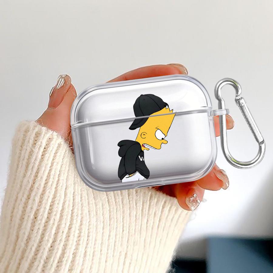 Cartoon The S-simpsons Clear Earphone Cases Cover Case For Airpods 2 3 1 4 Pro Pro2 Pro3