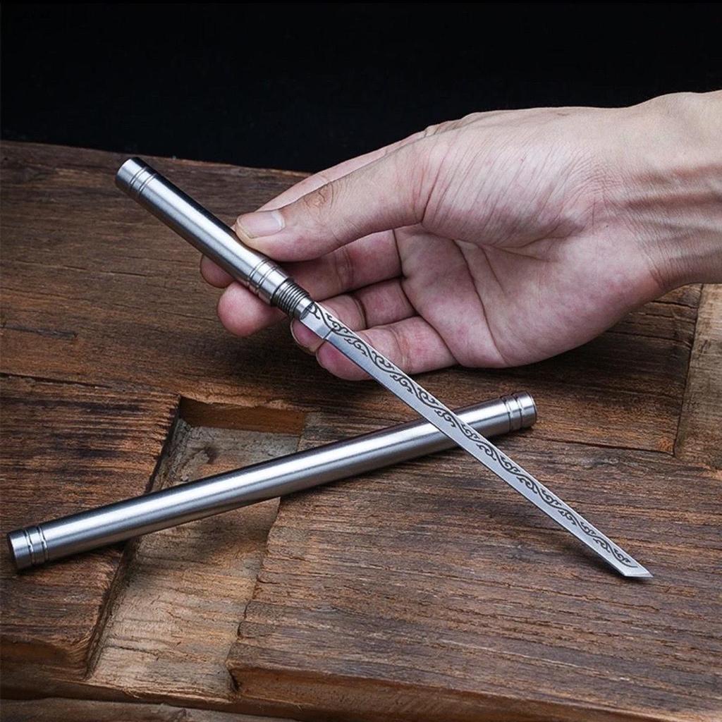 Tyrant Stick Mini Stainless Steel Fruit & Tea Peeler/Knife – Portable Stick-Style for Home & Camping