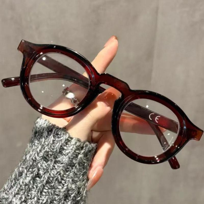 2026 New Classic Round-Frame Blue Light Blocking Reading Glasses Women's INS Style Fashionable Comfortable Presbyopia Glasses