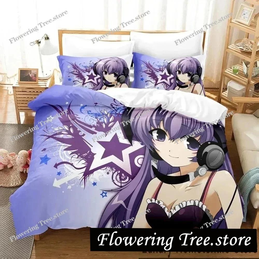 Anime Higurashi When They Cry Ložní souprava 3D Povlak na přikrývku Ložní souprava Povlak na přikrývku Povlak na polštář Přikrývka king Queen Size Chlapci Dospělí