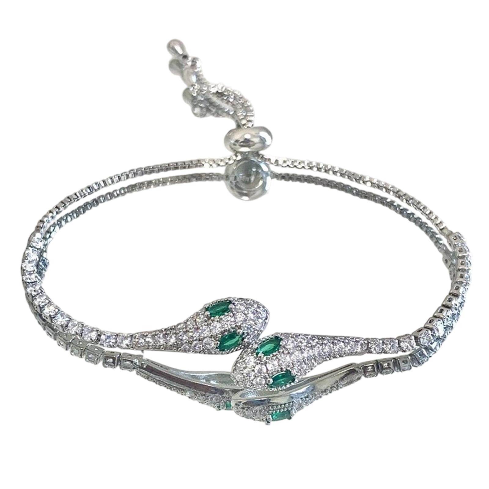 

Adjustable Drawstring Serpentine Bracelet Versatile Sizing Alloy Wrist Bangle For Daily Wear And Special Occasion серебряный