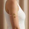 Strukturierte Goldfarbene Seestern Oberarmmanschette Armband für Damen Vintage Punk Muschel Krabbe Offenes Armband Sommer Ästhetik Schmuck
