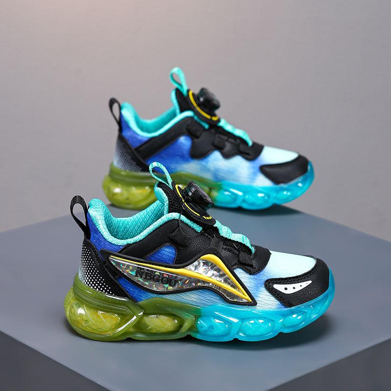 Children's mesh breathable sports classmates Boys 2025 spring and autumn non-slip rotating button sports classmates