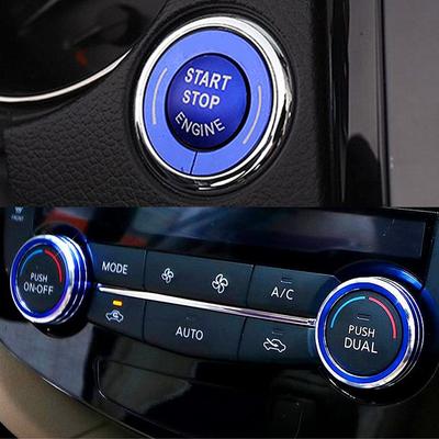 Tosmisy X-TRAIL X-TRAIL T32 Engine Start Button Decoration Ring Air Conditioner Adjustment Switch Knob
