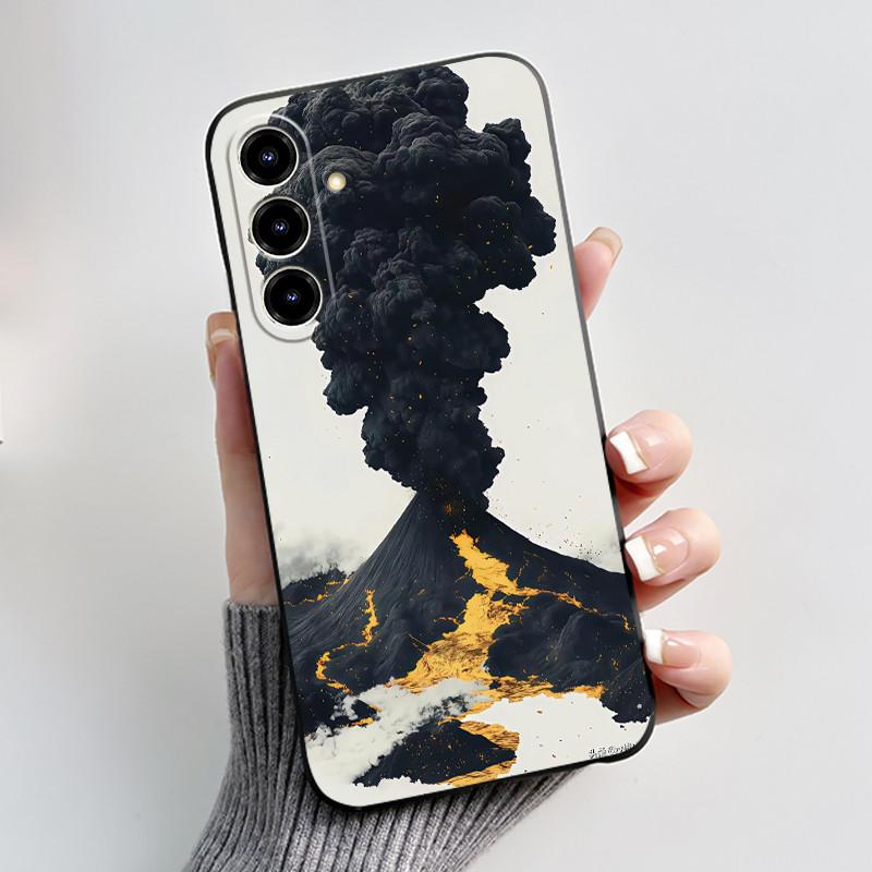 New Design Phone Case For ZTE Blade V80 Max/Nubia V80 Max Jelly Black Anti-scratch Soft Casing Colorful Rosy Cloud Pattern Shell
