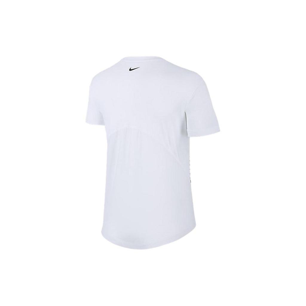 Nike Vintage Logo Print Crew Neck Sports T-Shirt Women Tops White AQ5205-100