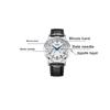 Citizen 30 Meters Water Resistant Eco-Drive Quartz Watch Leather Strap Men Watches White AO9000-06B