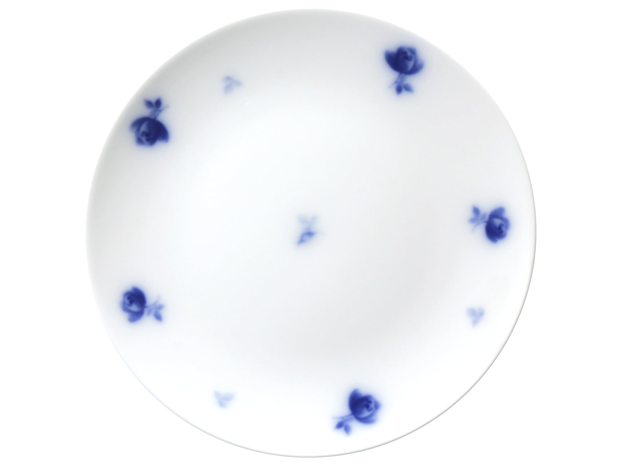 

Okura Pottery Mini Blue Rose Plate, 19.5cm Diameter, Made in Japan, 33H/8180