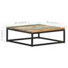 Set of 2 Side Tables Recycled Solid Wood