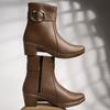 Shoetopia Womens  Chunky Heel Short Booties with Non-Slip Sole, Comfortable Trendy Ankle Boots | Soft Cushioned Sole | Casual, Party & Winter Wear