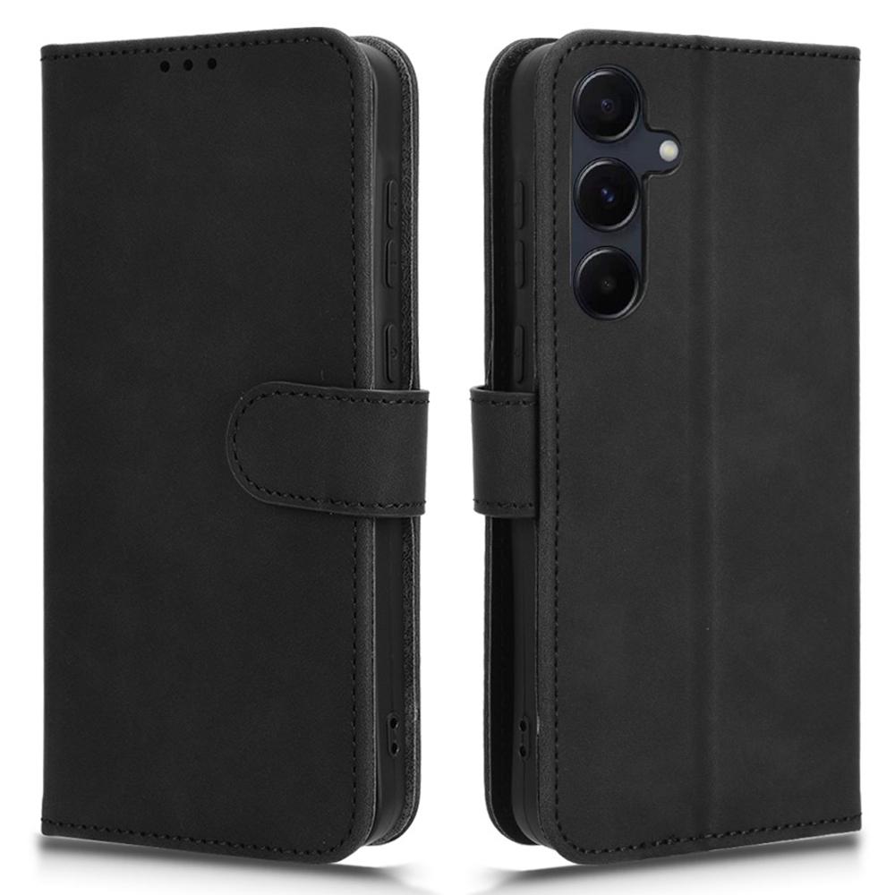 

Кожаный чехол-раскладушка для Samsung Galaxy A35 5G с подставкой-кошельком Black