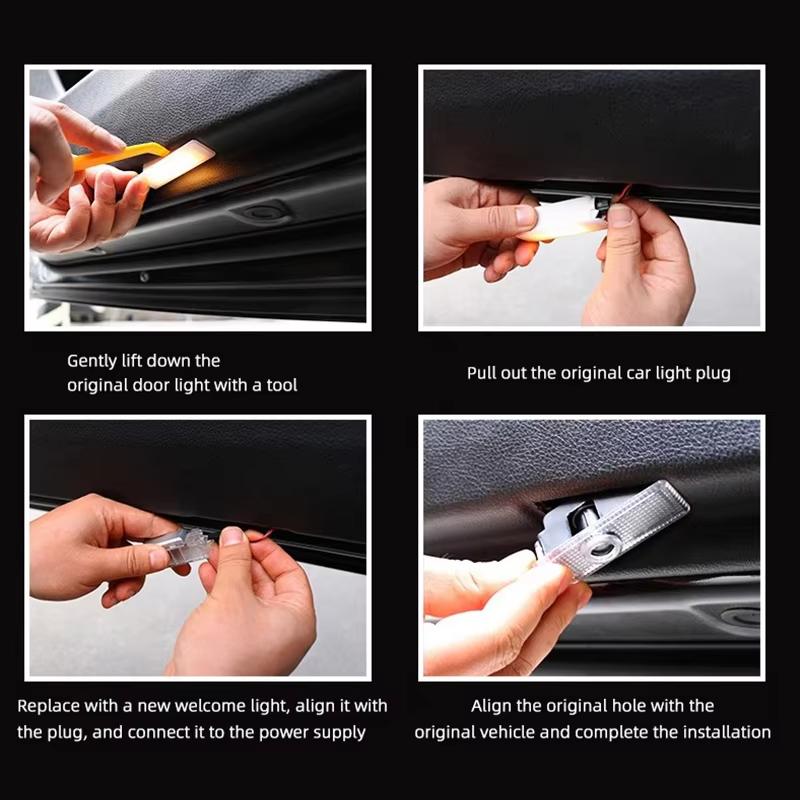 For Volvo S92Led HD Car Door Welcome Light Projector Lamps For Volvo Rdesign Polestar AWD V50 S60 XC60 S40 XC40 XC90 V60 S80 S90 V90 V70 T6
