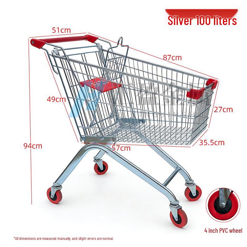 European Herringbone Shopping Cart for Supermarkets and Warehouses