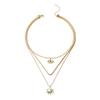 Devil's Eye Necklace, Alloy Jewelry Personalized Sun Pendant Women's Multi-layer Necklace ins Style Jewelry