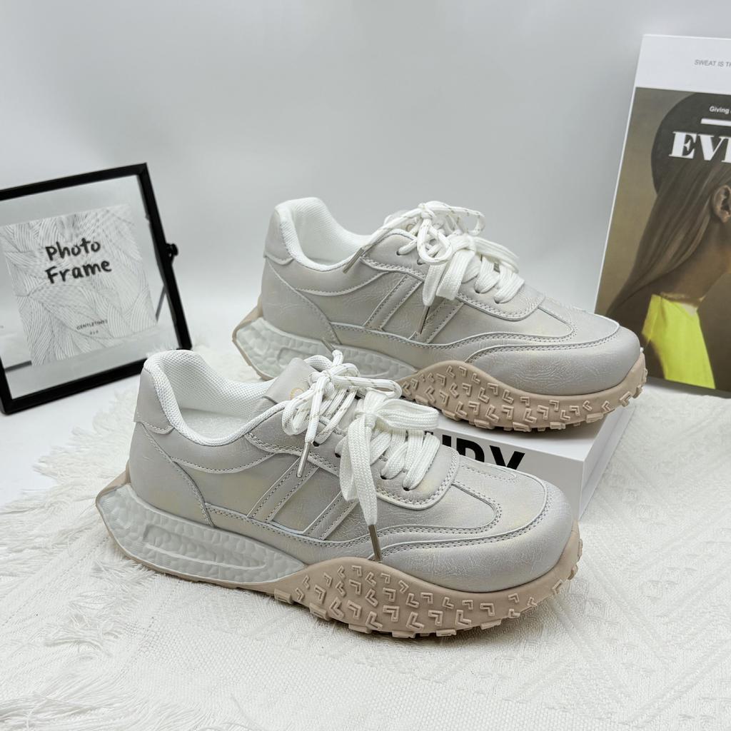 Platform Dad Shoes Women's Spring 2025 New Retro Old German Training Shoes Women's Versatile Sports and Leisure Shoes Increase Height