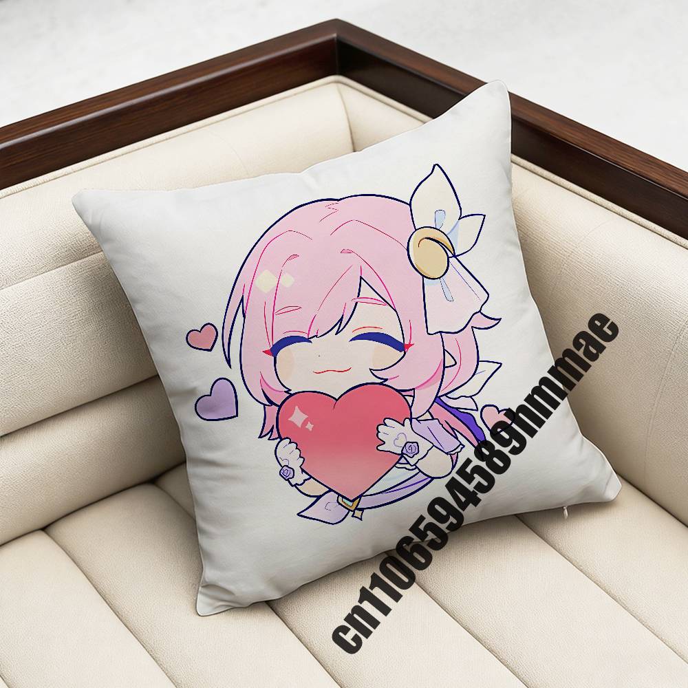 For Honkai Impact 3 Elysia Throw Pillow Case Sham 45X45Cm Decoration Square Sofa Pillowcase Pad Cover