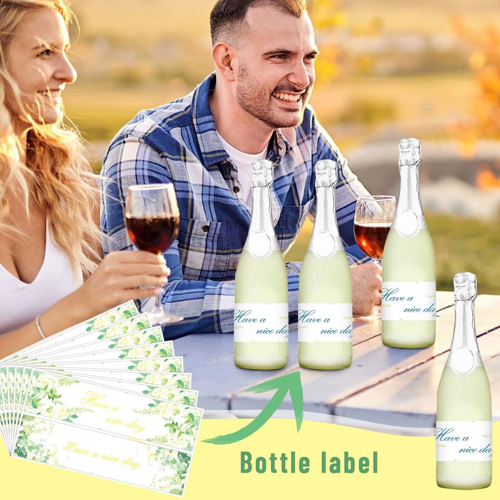 10 Pcs Theme Party Beverage Water Bottle Stickers Self-adhesive Party Decoration Stickers