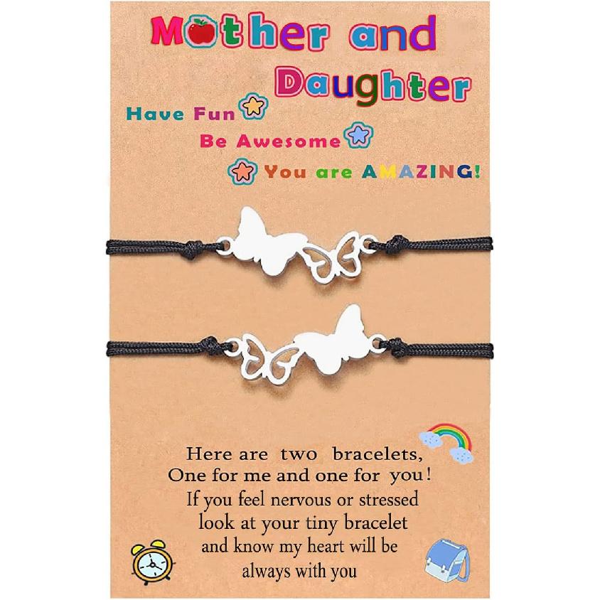 Mother Daughter Bracelets Set For 2 3 Mom And 2 Daughter Bracelets Gifts For Mother Daughters Bracelets Mommy And Me Mothers Day Gifts Butterfly