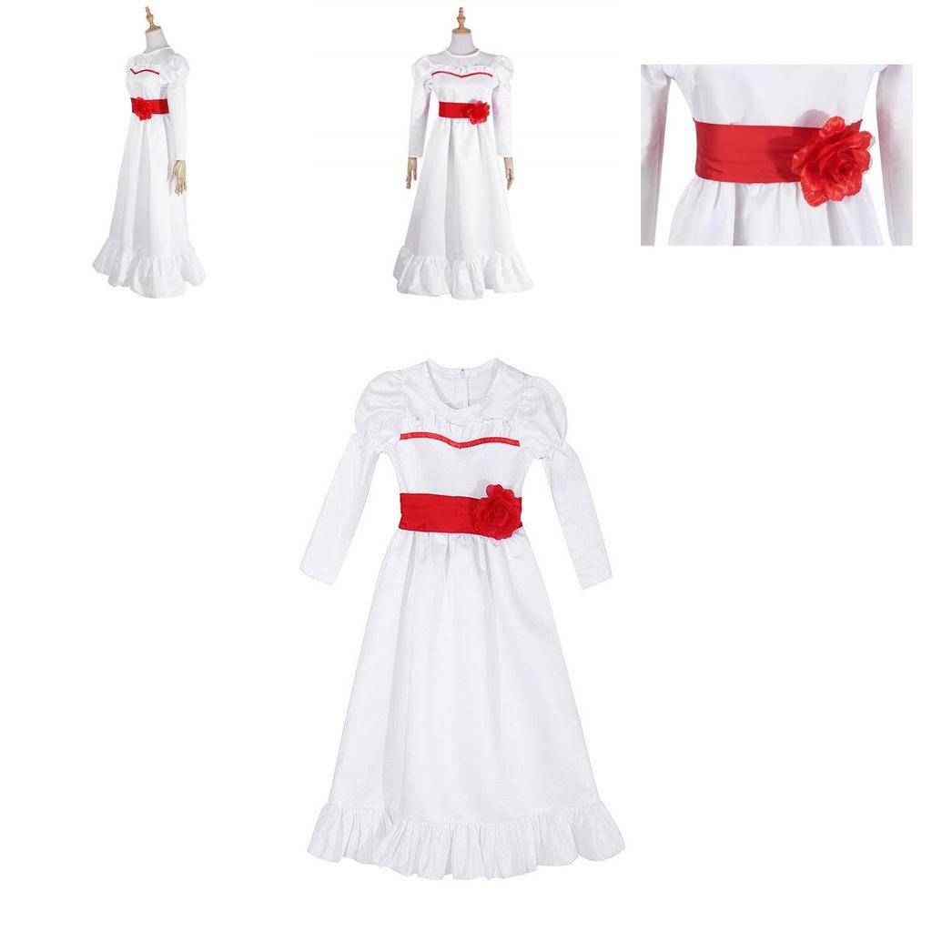Bezaubernde Annabelle Creation Halloween Horrorpuppe Weißes Kleid Für Mädchen Und Erwachsene