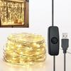 12m Length LED String Lights IP65 Waterproof Festival String Lights USB Fairy Lights  For Xmas