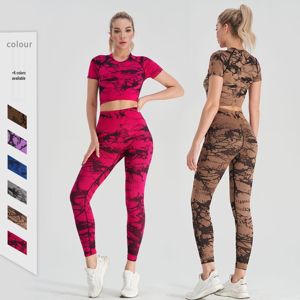 

Women s High Waist Tie-Dye Yoga Pants - Tummy Control, Quick Dry Fitness Wear M