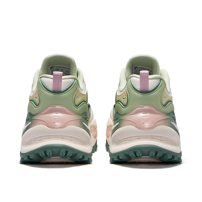 Fila Fusion Eva Soft Candy Fashion Casual Height Increasing Low Top Dad Shoes Women sneaker White Green T12W521013FSG