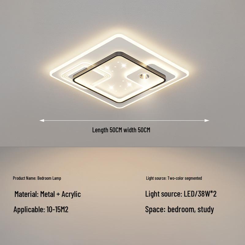 LED Ceiling Light: Simple, Atmospheric Design for Living Room, Bedroom, or Dining Room