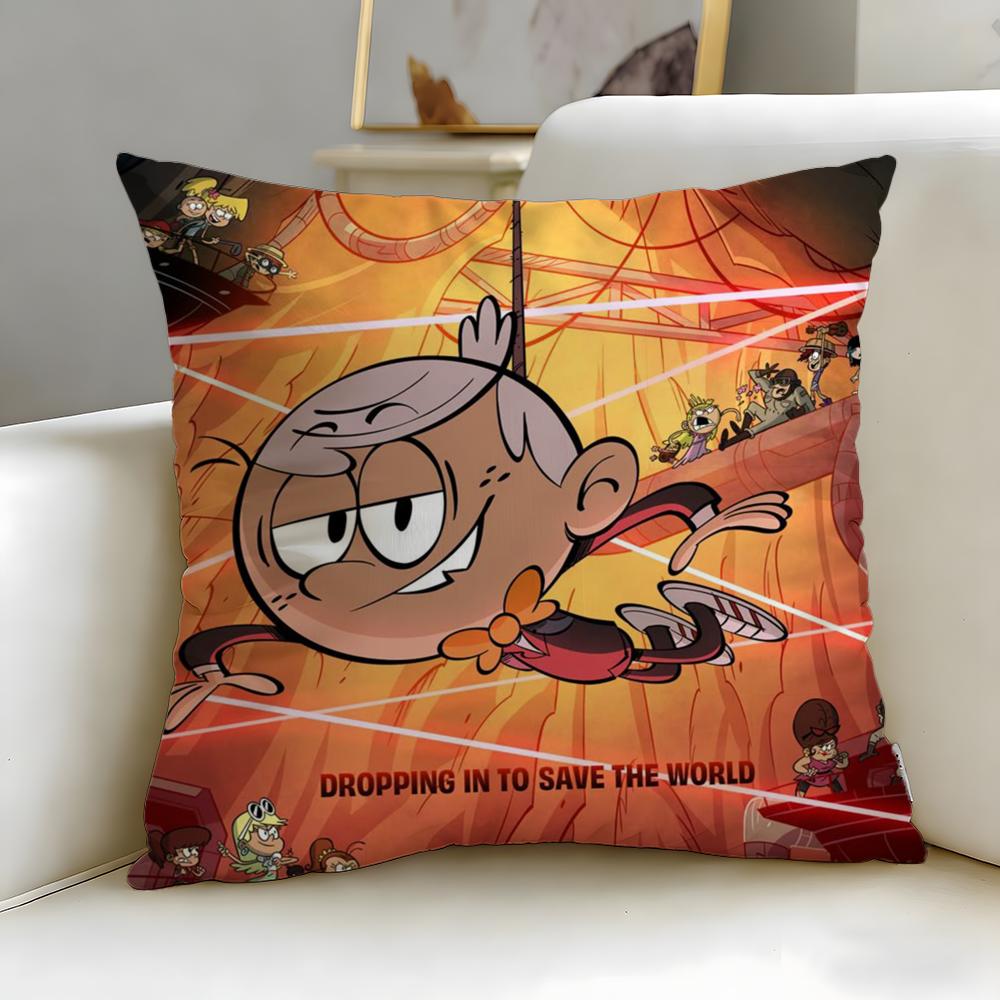 Husa de pernă populară de desene animate The Loud House – Moale și Ușor de Spălat – Versatilă pentru Canapea, Pat, Călătorie și Birou