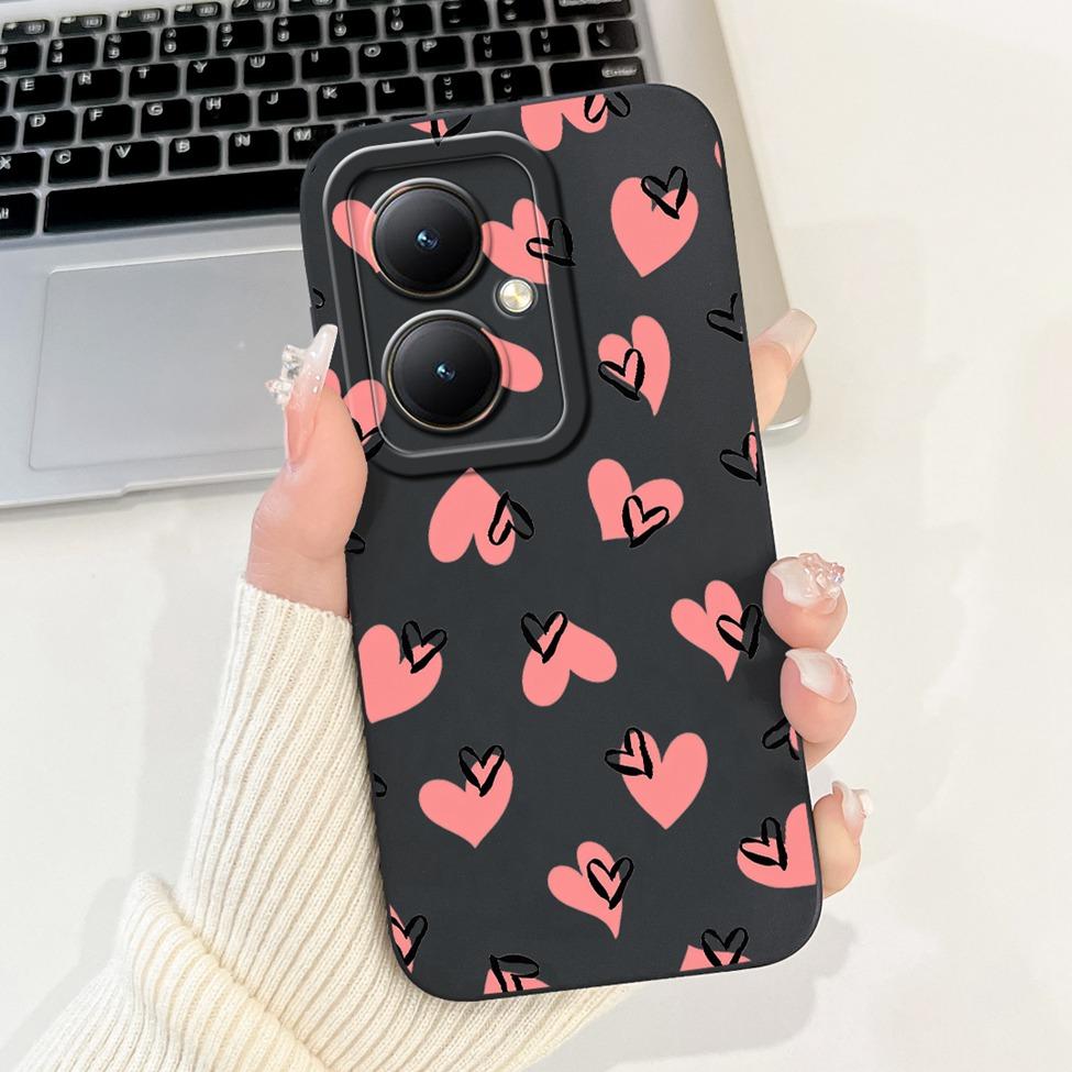 For Xiaomi Poco M6 5G Case Cover Silicone Luxury Fashion Flowers Kawaii Cute Cat Shockproof Phone Case 23128PC33I