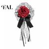 Theme Party Hair Decorations Rose Bow Clip, Lace Pearl Hairpin, Lolita Gothic Bowknot Retro Wedding Pieces Hairpin for Women Bride Cosplay Birthday