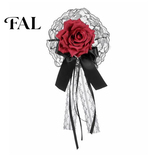Theme Party Hair Decorations Rose Bow Clip, Lace Pearl Hairpin, Lolita Gothic Bowknot Retro Wedding Pieces Hairpin for Women Bride Cosplay Birthday