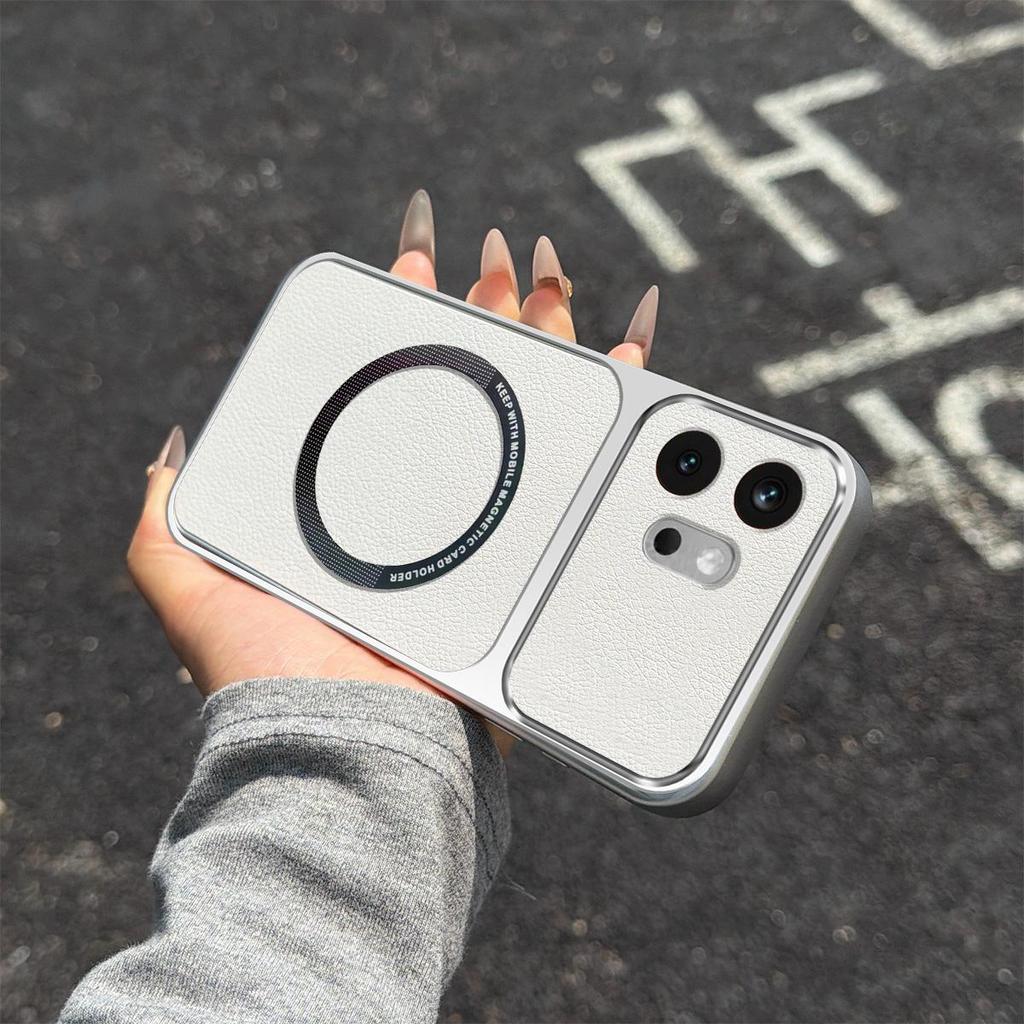 Case for HONOR 600 Viral Change to 17 Magnetic Split Leather Back Big Lens Protector Cover