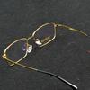 Stylish Semi-Rimless Optical Glasses Elegant Gold Frame with Anti-Reflective Coating, Ideal for Reading, +0.75 to +4 Power