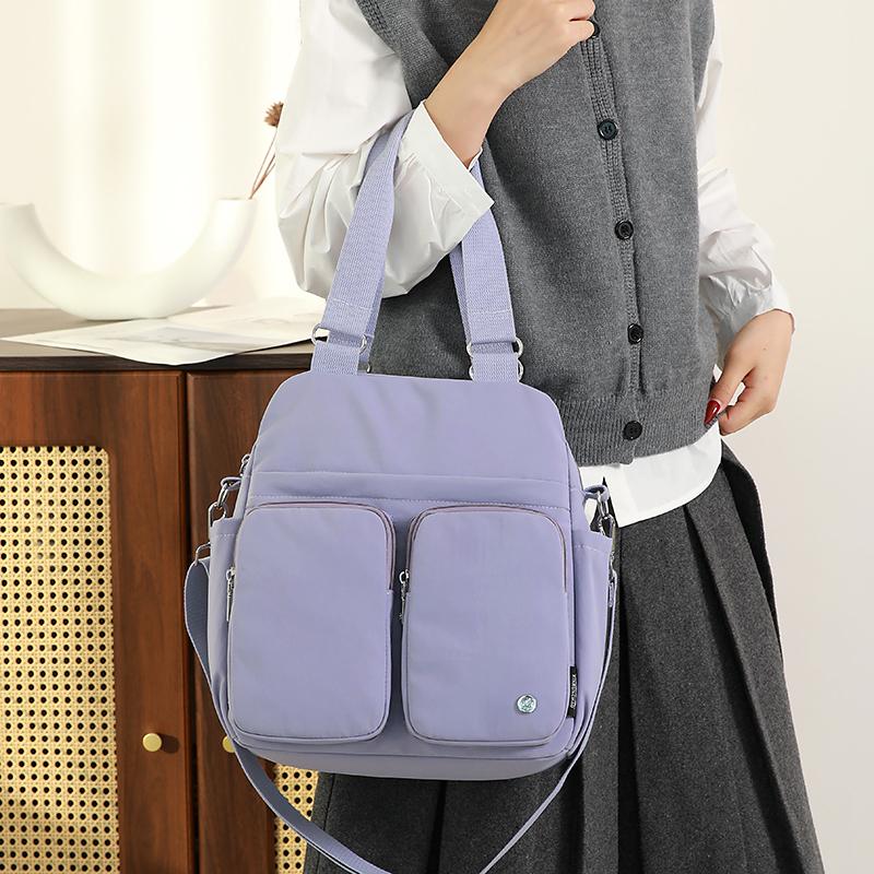 Women's Lightweight Nylon Shoulder Bag Large Capacity Hand Crossbody Bag
