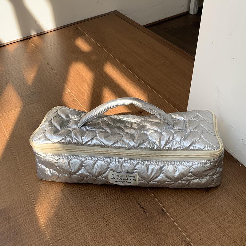 Multifunctional Hair Dryer Curling Iron Storage Bag Portable Travel Protective Cover Organizer Case For Hair Tools серебряный