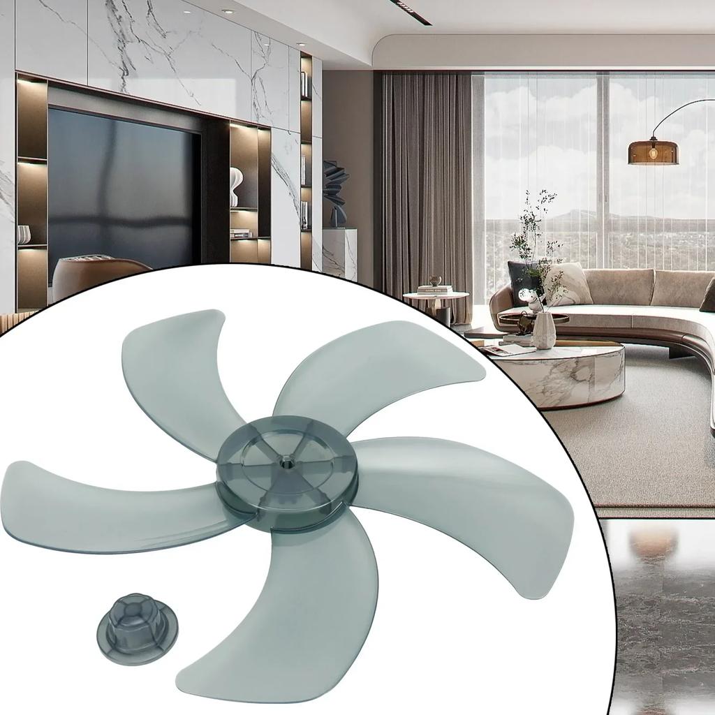 Accessories Fan Blade Wind Blade With Nut Cover Household Plastic Slow Noise 1PC Electric For Pedestal Brand New