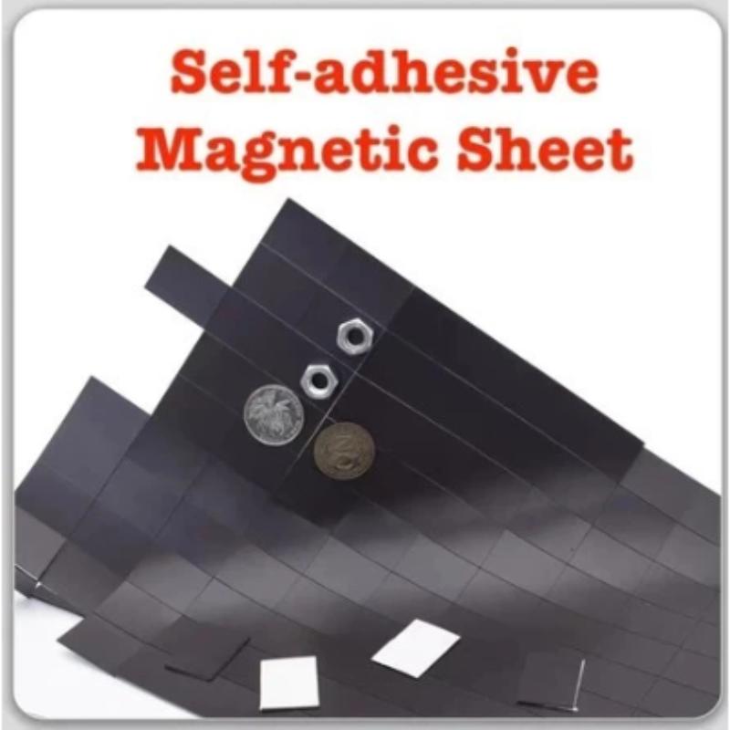 Self Adhesive Rubber Magnets 30/60 PCS Square Round Strong Magnetic for Business Card Making Exhibition Display Use