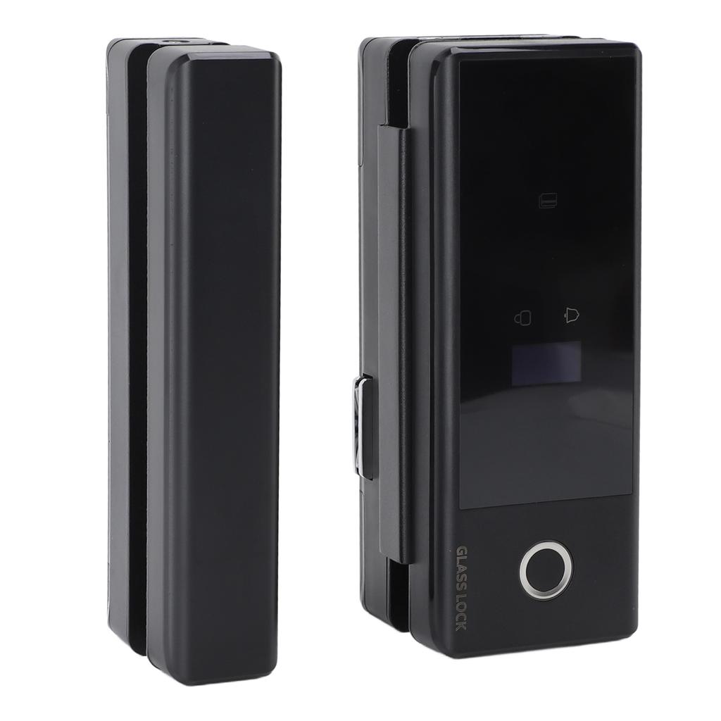 Electronic Glass Door Safety Lock 4 Ways Unlock TYPE C Interface Smart Glass Door Safety Lock with Keys for Office