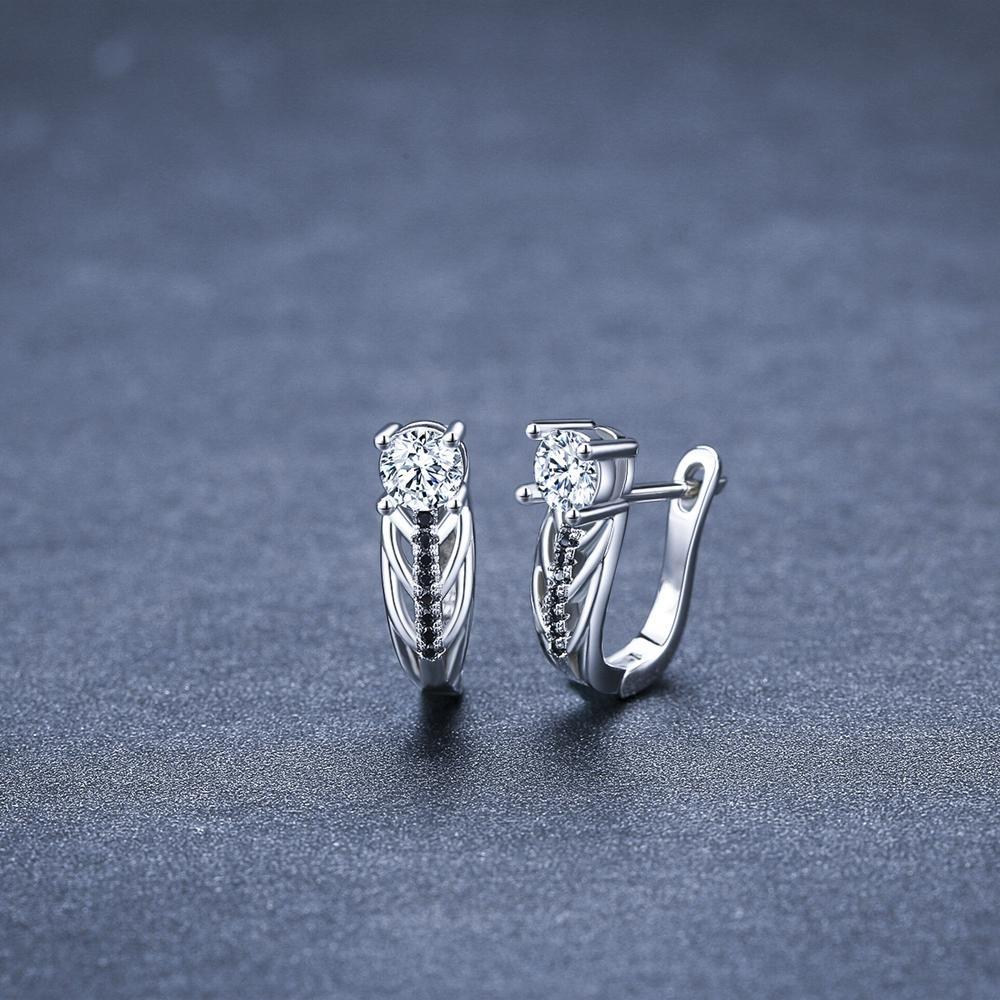 BLACK AWN Black Hoop Earrings for Women Black Jewelry Earrings