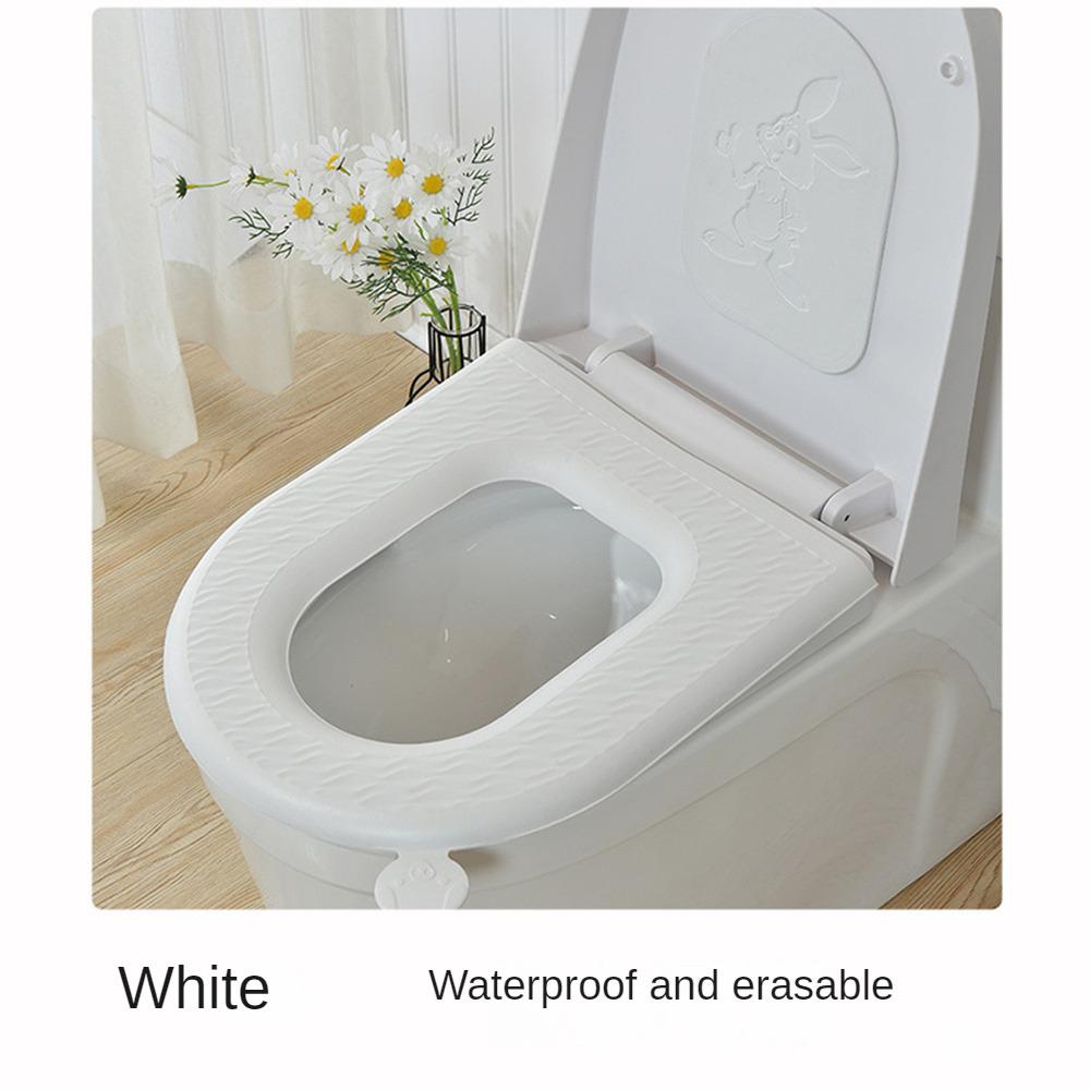 

Водонепроницаемая подушка для сиденья унитаза, аксессуары для ванной комнаты, силиконовая подушка для унитаза Four Seasons, моющаяся в домашних условиях, пенопластовая подушка для унитаза белый