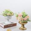 European Gold Metal Flower Pot: Retro Vase for Weddings and Hotel Decor, Dried Flower Arrangement Ornament