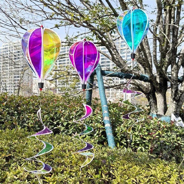 Multifunctional PVC Rotating Hot Air Balloon Wind Spinner for Outdoor Gardens Patios Balcony Weather Proof Ornaments