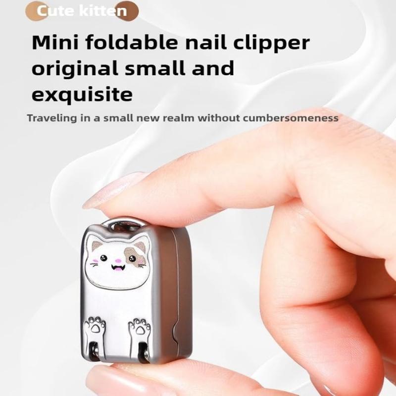 Nail Clippers Keychain Stainless Steel Mini Nail Trimmer Travel Fingernail Toenail Cutter with Key Ring Portable Grooming Tool