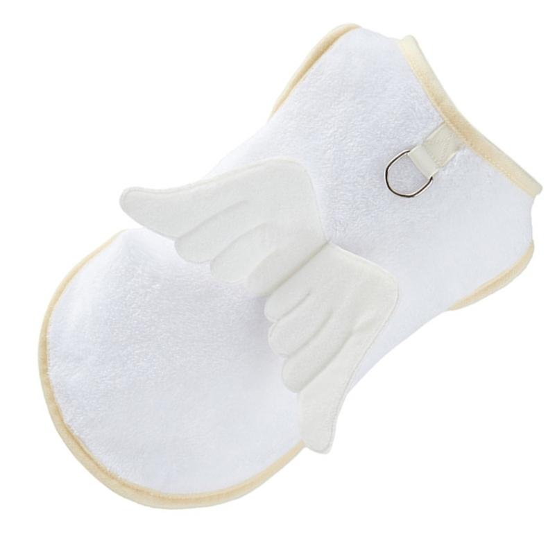 Hundefell Flauschige Einfache Flauschige Weste für Mittlere, Große Hunde Weiche Einfarbige Kleidung Cartoon Flügel Pullover Frühling Pyjama