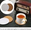 60pcs 100mm Cork Coaster Round Square Mats Self-adhesive DIY Table Pad Sheets Non Slip Tea Coffee Mug Drinks Holder Tableware