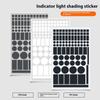 4 Sheets Adhesive Light Blocking Sticker For Electronic Device Indicators Nontoxic PVC LED Covers Easy Installation