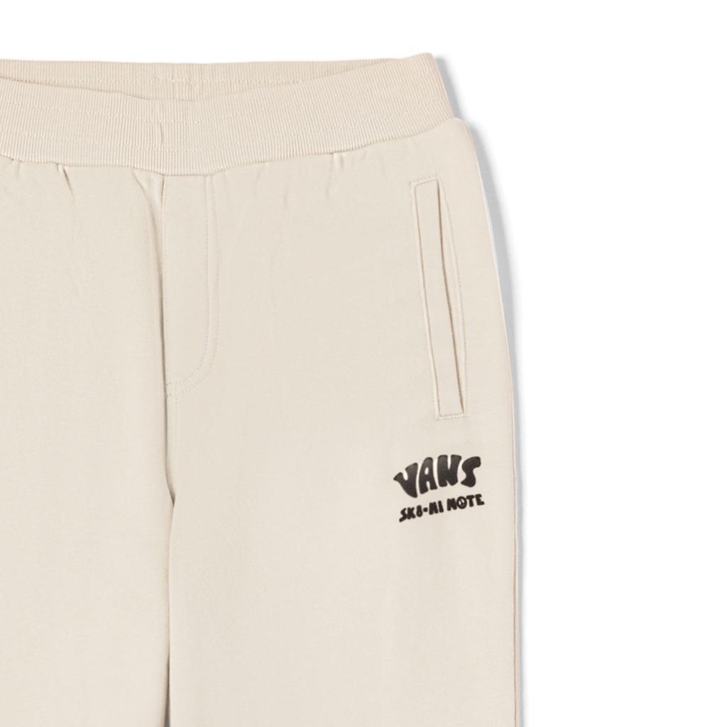 Vans Letter Print Elastic Waistband Cuffed Knit Joggers Kids Bottoms Oatmeal VN000JZC2N1