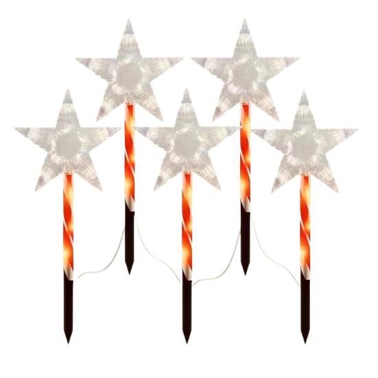 

Солнечный Рождественский Декор для Двора Водонепроницаемые Огни Санта Газон Уличные Праздничные Огни для Дорожки Battery