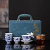 Elegant White Porcelain Gongfu Tea Set: One Pot, Four Cups - Perfect for Home, Office, or Gifts