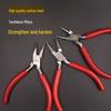 Toothless Spring Pliers for Jewelry Making - Red Handle, 130mm, Suitable for Gold, Silver, and Copper Wire Winding.